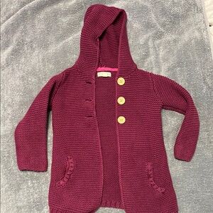 Tucker + Tate Burgundy Knit Hooded Jacket